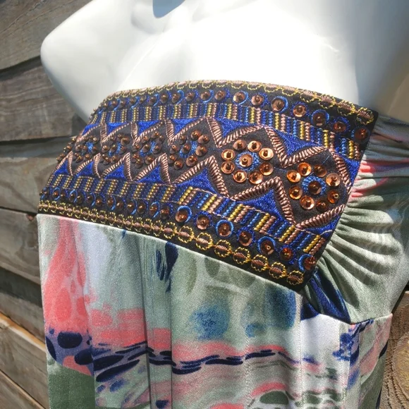 Paper Doll Beaded Strapless Dress - Picture 2 of 8